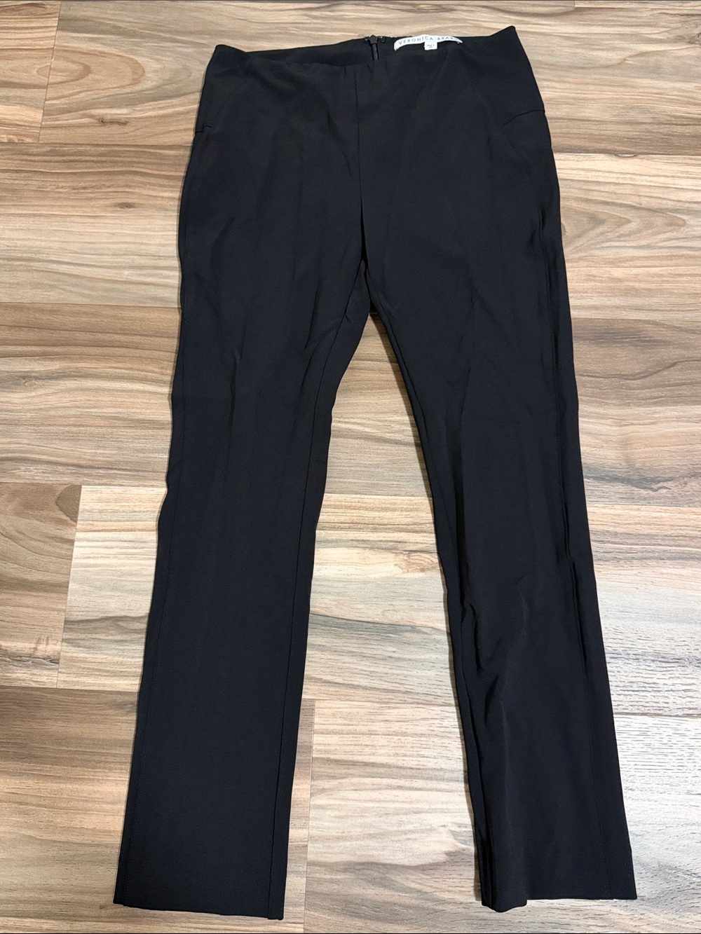 Veronica Beard Pants Womens 4 Black Zip Back Scuba Crop Stretch Preppy Career
